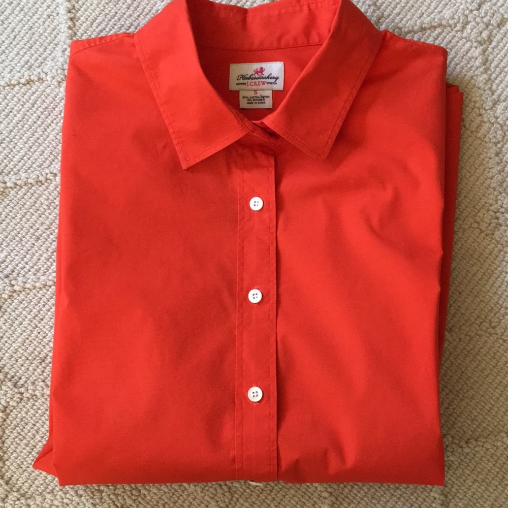 J. Crew Haberdashery orange blouse SIZE SMALL
